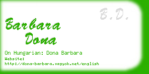 barbara dona business card